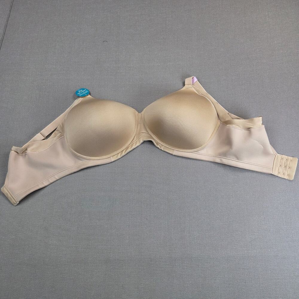 Vanity Fair Beauty Back Bra 38D Damask Neutral Wireless Full Coverage 71267 NWT